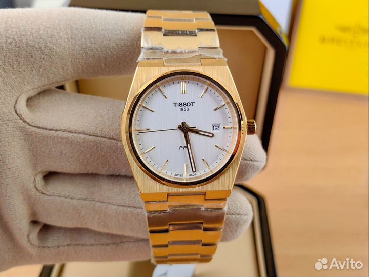 Часы мужские Tissot prx золотые