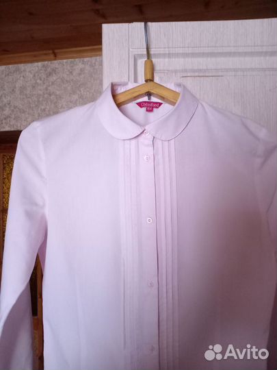 Рубашка-блузка для девочки, рост 164,розовая