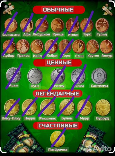 Монеты из пятерочки сокровища 2