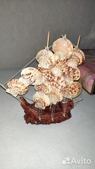 Корабль из ракушек