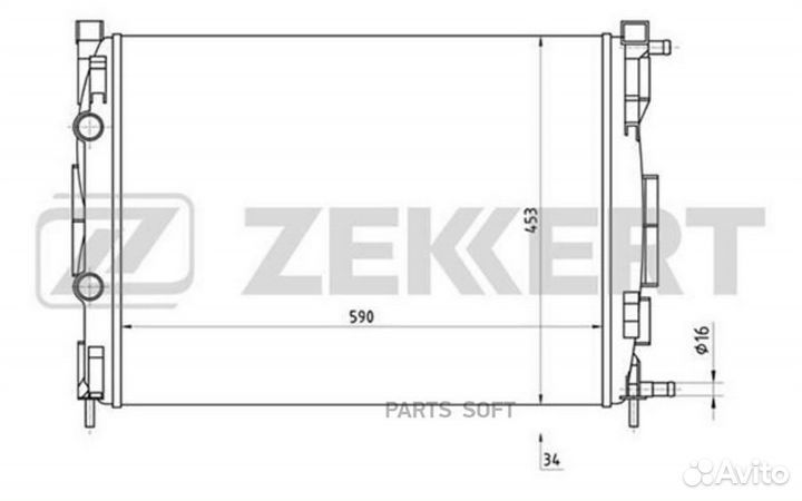 Радиатор охлаждения Рено Меган II 02