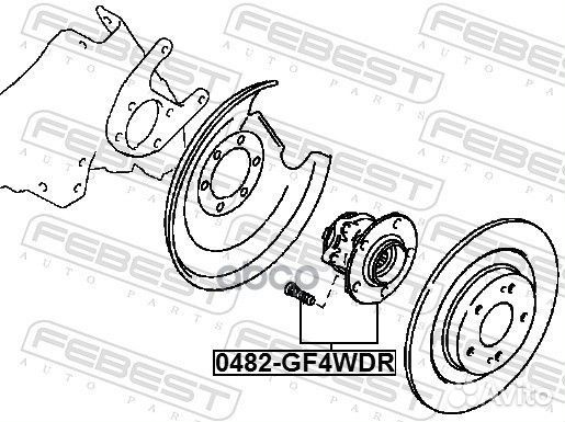 0482GF4WDR к-кт подшипника ступицы Mitsubishi