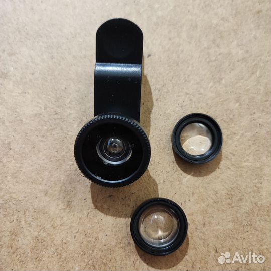 Объектив фишай для смартфона 3в1