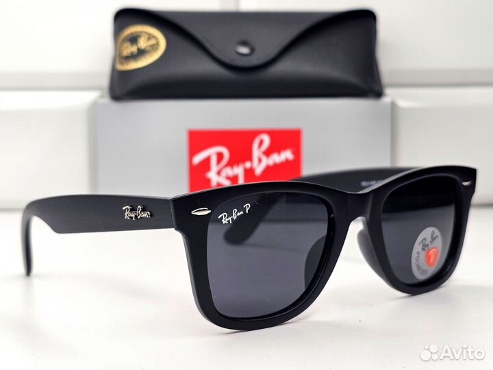 Очки Ray Ban Wayfarer 2140 Чёрные С Поляризацией