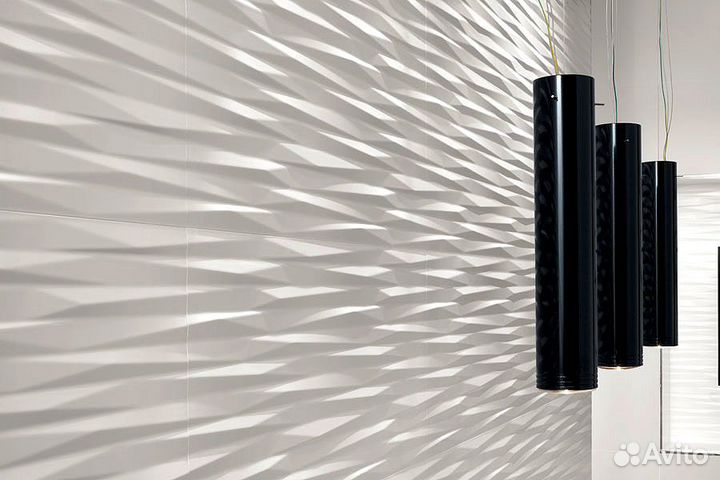 Плитка atlas C. 3D wall Solid White Matt 50x120