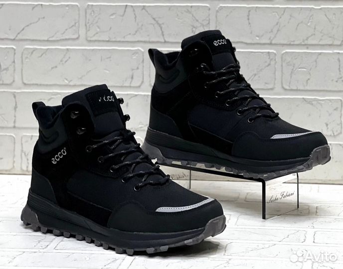 Кроссовки мужские ecco зима в нутри мех