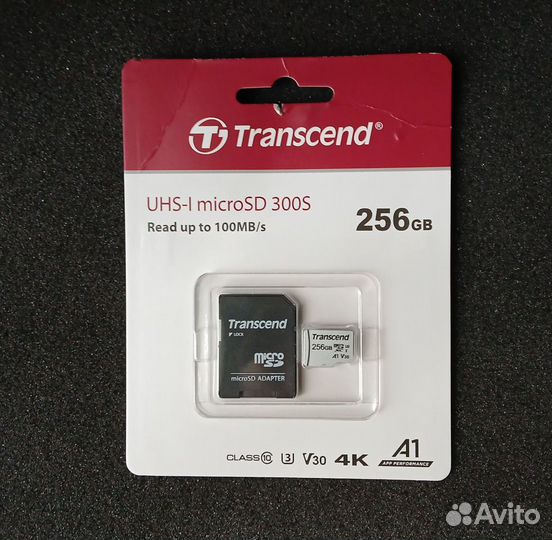 Карта памяти 256Gb Transcend 300S UHS-I U3 V30