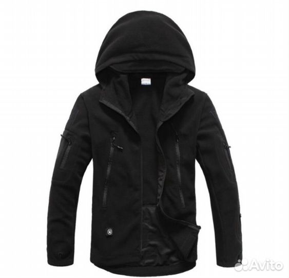 Куртка тактическая флисовая с капюшоном