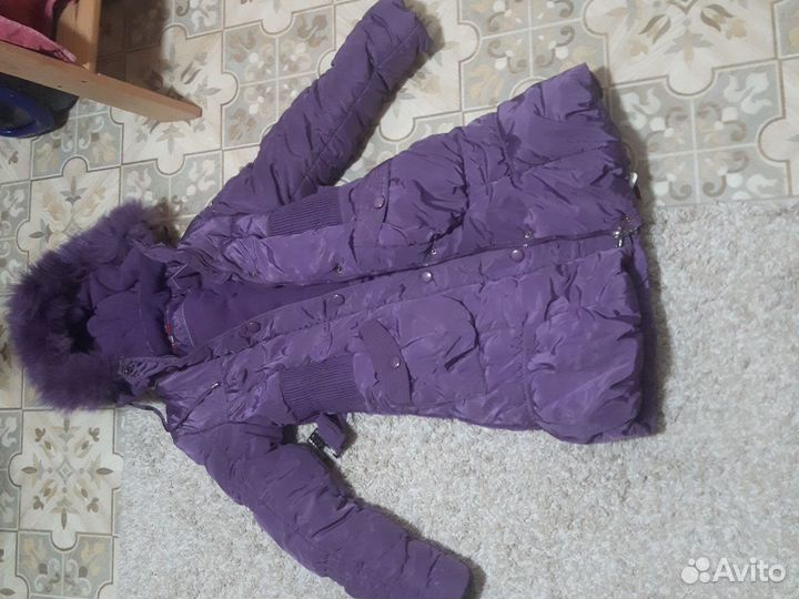 Пуховик зимний для девочки 164