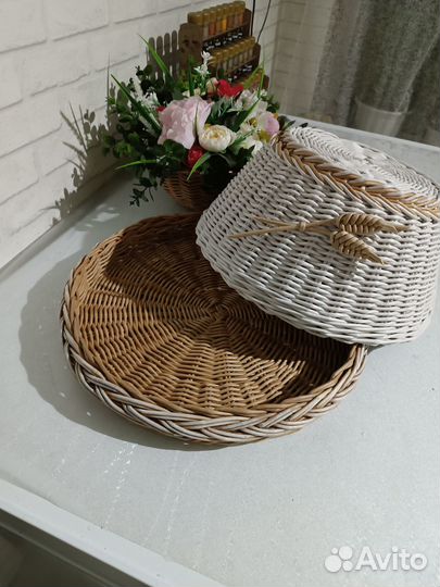 Хлебница из бумажной лозы