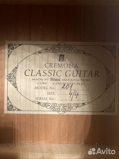 Гитара cremona classic 201