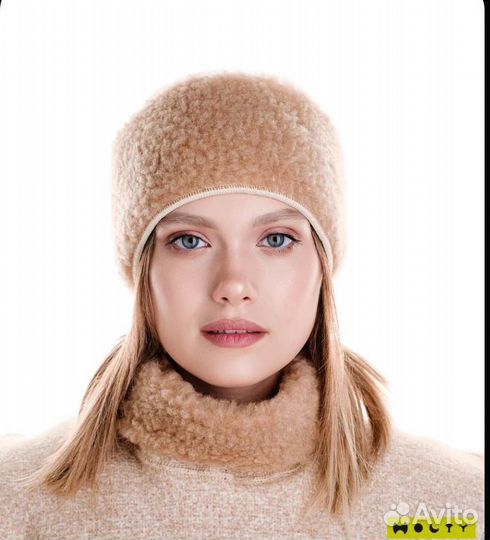 Повязка на голову из натуральной шерсти новая