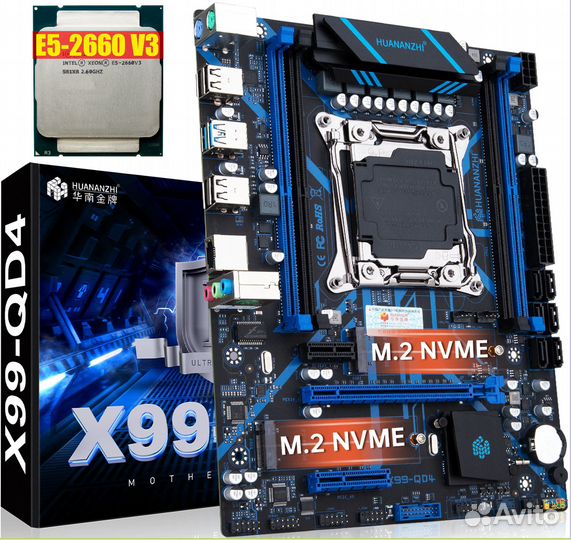 Мат.плата X99 + CPU 10 или 12 ядер + RAM 8+8 GB