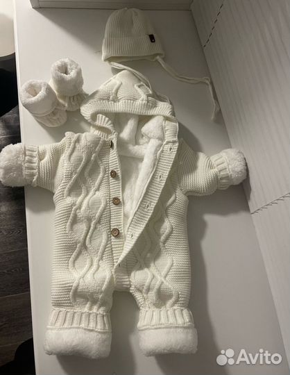 Вязаный комбинезон зимний