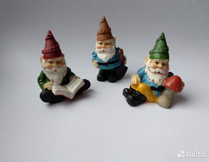 Фигурки гномы 3 штуки