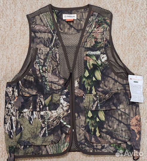 Жилет охотничий, лёгкий смесовпя ткань + сетка