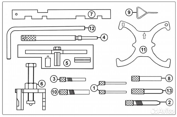 Набор фиксаторов распредвала И коленвала ford,MAZ