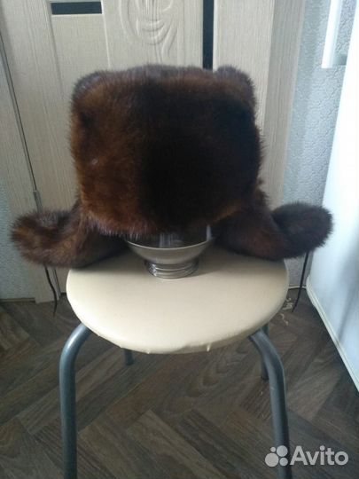 Норковая шапка мужская