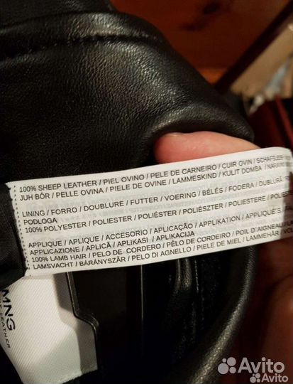 Кожаная куртка новая Mango