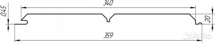 Сайдинг Евробрус 359x0,45 св. слоновая кость