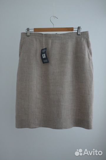 Юбка лён 50 XL артлён kayros zara hm mango