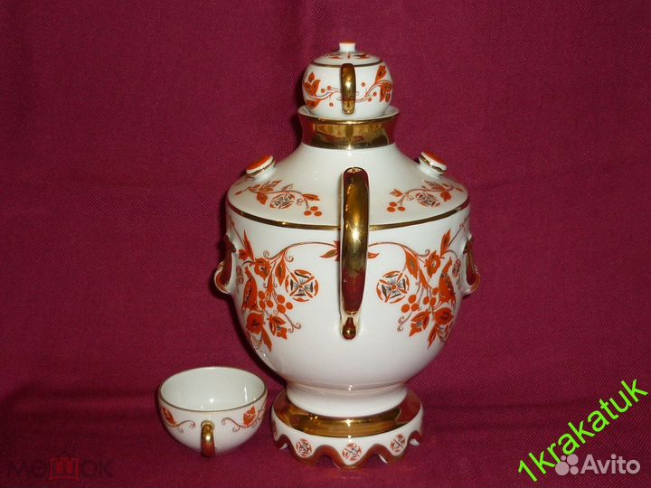 Штоф веселый самовар с чашкой. лфз криммер