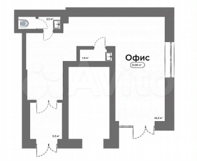 Торговая площадь, 51.9 м²