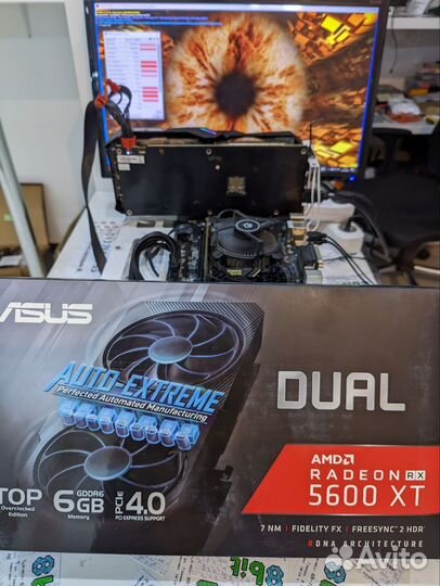 Видеокарта asus RX 5600 XT dual EVO OC 6G