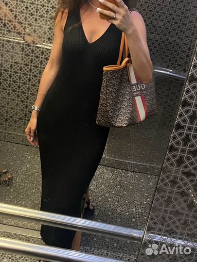 Платье лапша черное