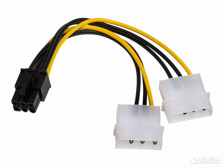 Переходник для видеокарты 6pin - 2 Molex 0.15