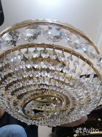 Люстра хрустальная чехословакия