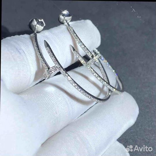 Золотые серьги Cartier 1,35ct