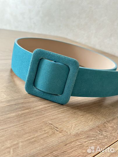 Ремень женский эконика голубой