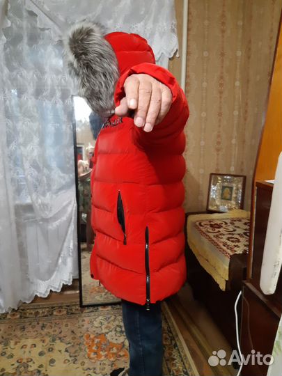 Пуховик зимний мужской длинный moncler