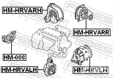 Подушка двигателя задняя AT (honda HR-V GH1/GH2