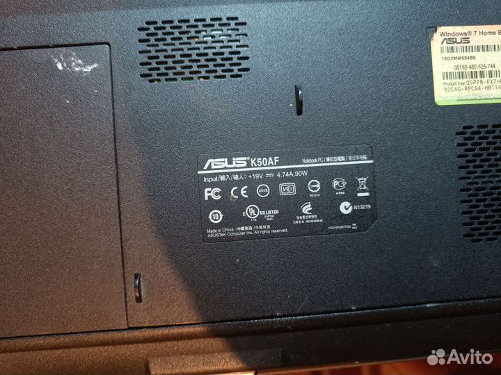 Asus K50AF по запчастям
