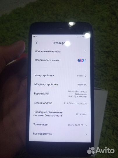 Xiaomi Redmi 5A, 2/16 ГБ