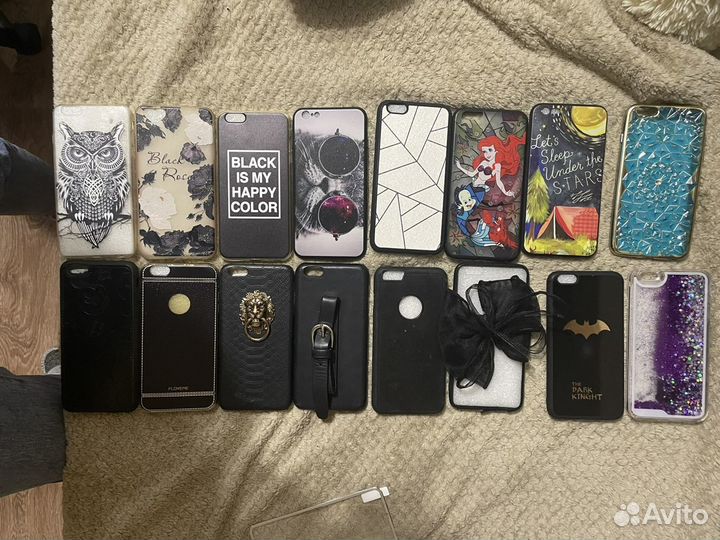 Чехлы на iPhone 6 plus и три защитных стекла