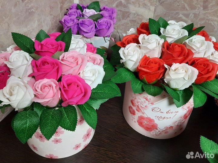 Мыльные букеты ручной работы