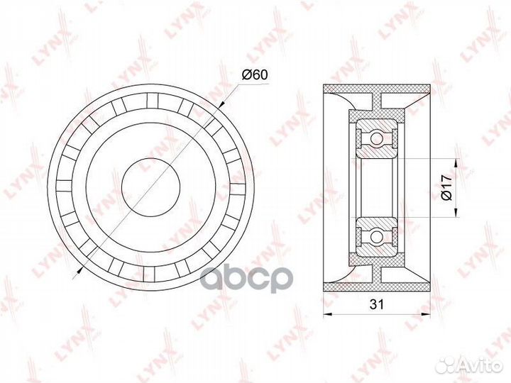 PB-7130 ролик обводной Renault Laguna 1.8/2.0