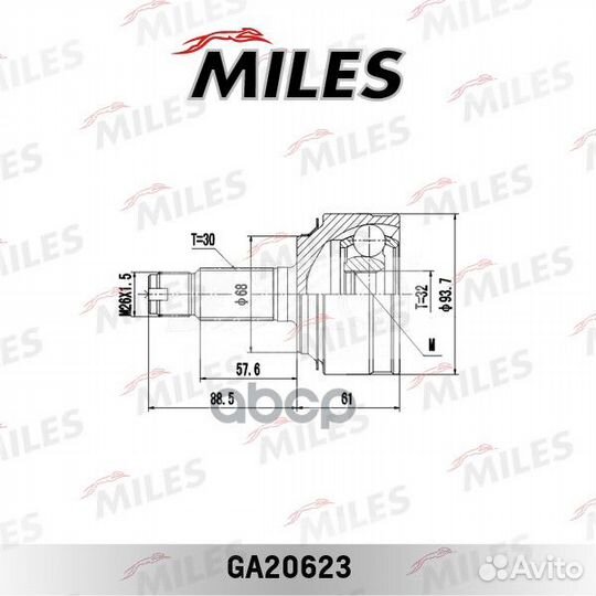 GA20623 ШРУС honda CR-V III 07- нар. GA20623 Miles