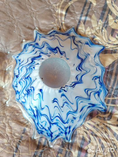 Ваза для фруктов цветное стекло