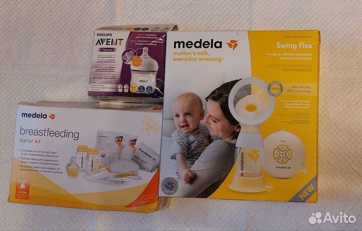 Молокоотсос Medela Swing Flex с набором для гв