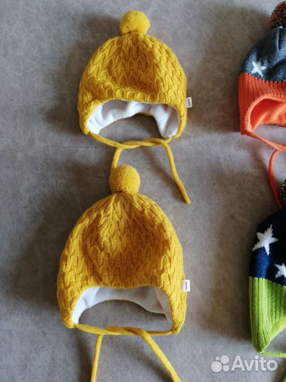 Шапка reima 36 38 на шерсти для новорожденного