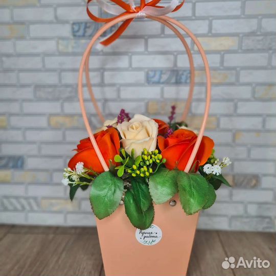 Букеты из 9 мыльных роз