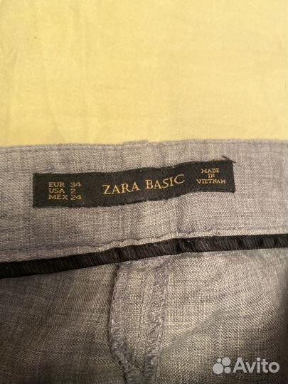 Льняной Брючный костюм zara