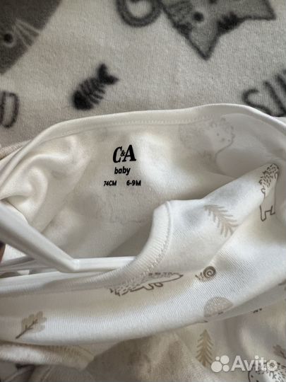 Брендовые слипы на девочку 6-9 месяцев