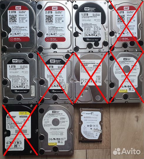 Продам жёсткие диски Б/У, список