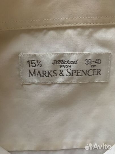 Рубашка белая с коротким рукавом Marks & Spencer