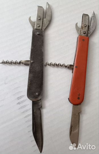 Два советских ножа. Штопор, открывалка
